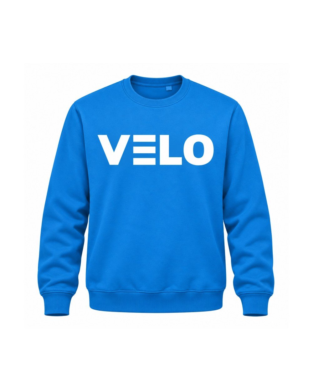 YAKUDO VELO light blue sweatshirt with VELO logo
